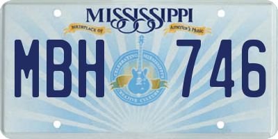 MS license plate MBH746