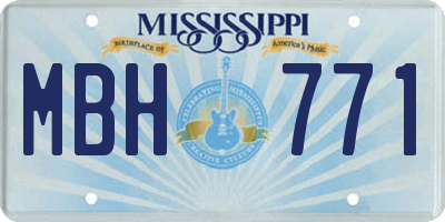 MS license plate MBH771