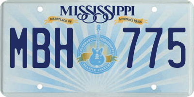 MS license plate MBH775
