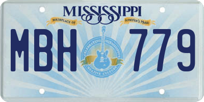 MS license plate MBH779
