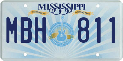 MS license plate MBH811
