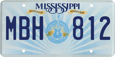 MS license plate MBH812