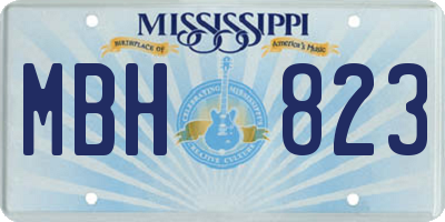 MS license plate MBH823
