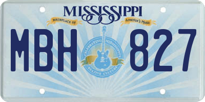 MS license plate MBH827