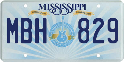 MS license plate MBH829
