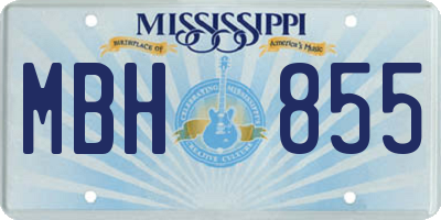 MS license plate MBH855