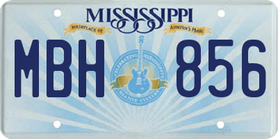 MS license plate MBH856