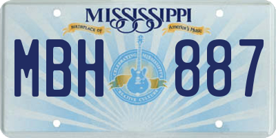 MS license plate MBH887