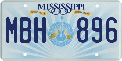 MS license plate MBH896