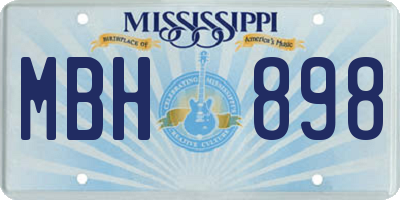 MS license plate MBH898