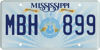 MS license plate MBH899