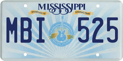 MS license plate MBI525