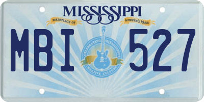 MS license plate MBI527