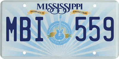 MS license plate MBI559