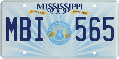 MS license plate MBI565