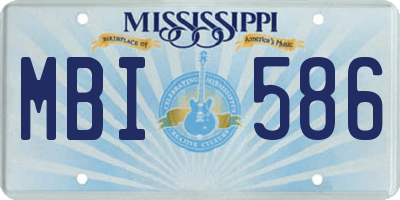 MS license plate MBI586