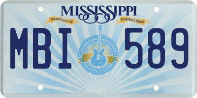 MS license plate MBI589