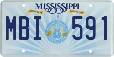 MS license plate MBI591