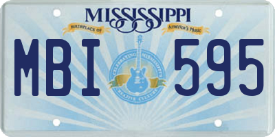 MS license plate MBI595