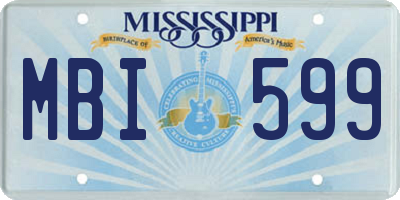 MS license plate MBI599