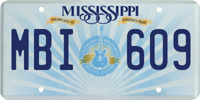 MS license plate MBI609