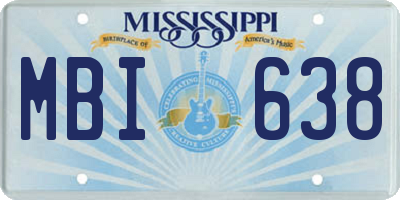 MS license plate MBI638