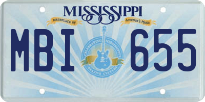 MS license plate MBI655