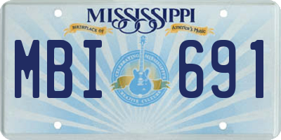 MS license plate MBI691