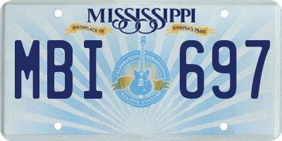 MS license plate MBI697