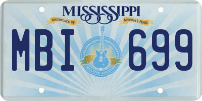 MS license plate MBI699