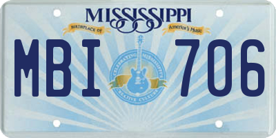 MS license plate MBI706