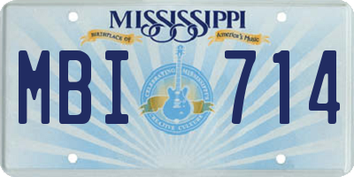 MS license plate MBI714