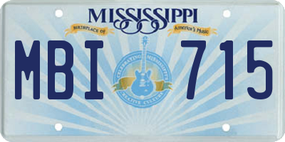 MS license plate MBI715