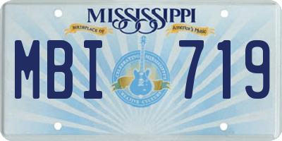 MS license plate MBI719