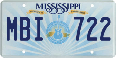 MS license plate MBI722