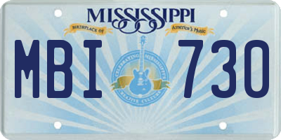 MS license plate MBI730