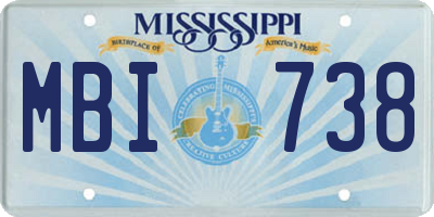 MS license plate MBI738