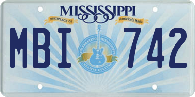 MS license plate MBI742