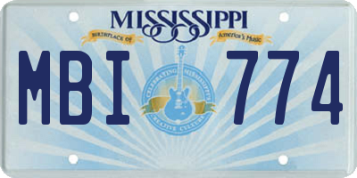 MS license plate MBI774