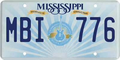 MS license plate MBI776