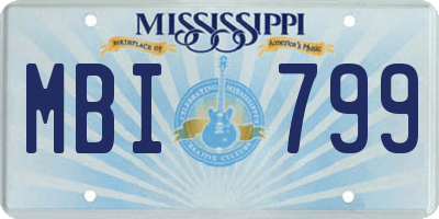MS license plate MBI799