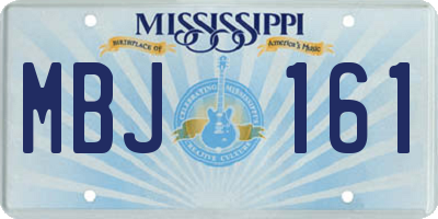 MS license plate MBJ161