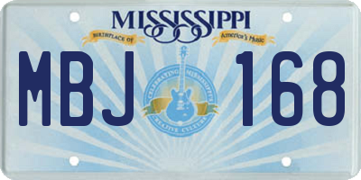 MS license plate MBJ168