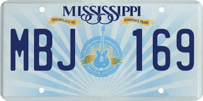 MS license plate MBJ169