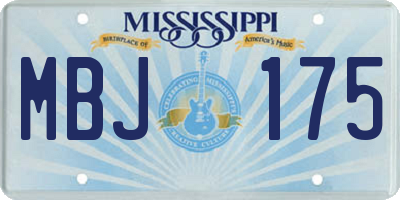 MS license plate MBJ175