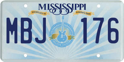 MS license plate MBJ176