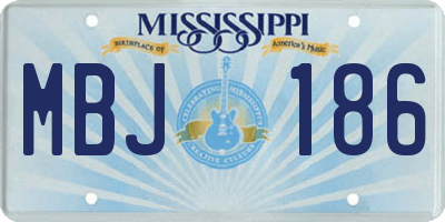 MS license plate MBJ186