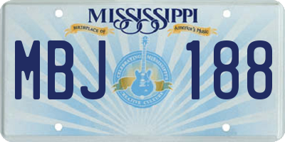 MS license plate MBJ188
