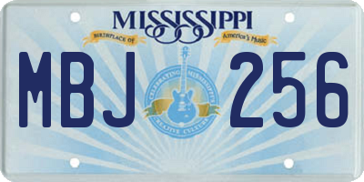 MS license plate MBJ256