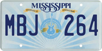 MS license plate MBJ264